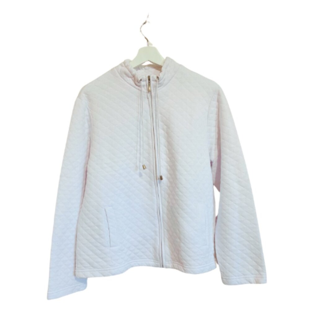 LAZ LAPIDUS White Zip Up Sweater Women's Size Large